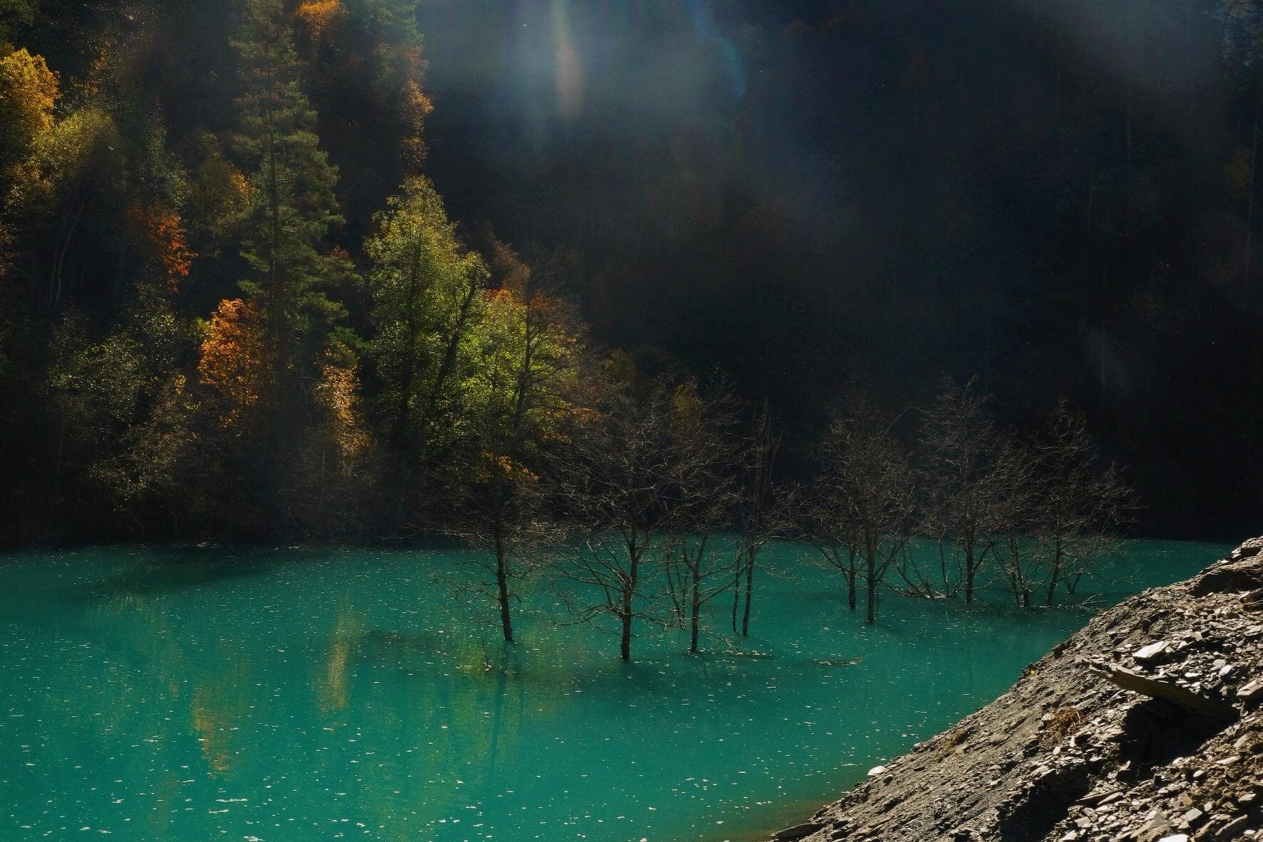 Georgian landscape with traditional elements