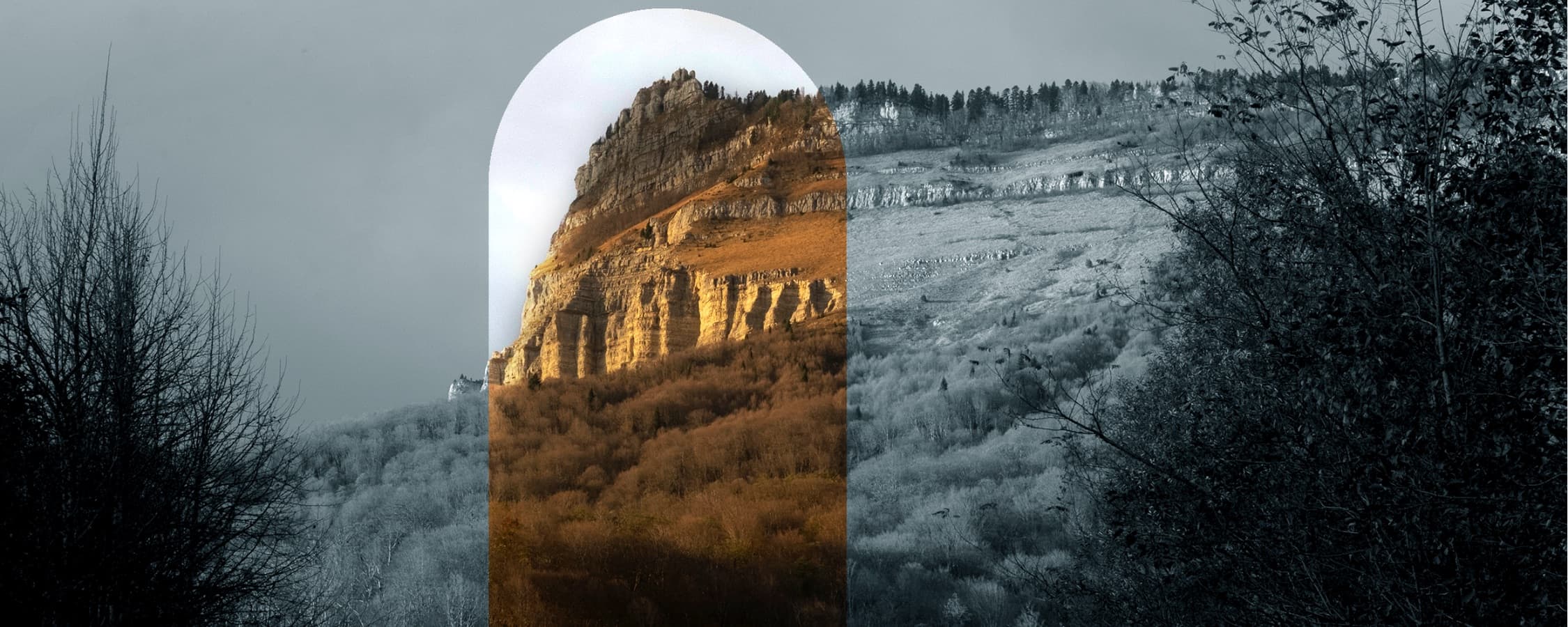 Tskhrajvari Mountain on the border of Racha and Imereti regions in Georgia
